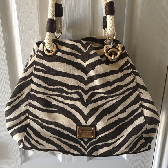 Michael Kors Marina Anchor Zebra Print Bag - Picture 2 of 11